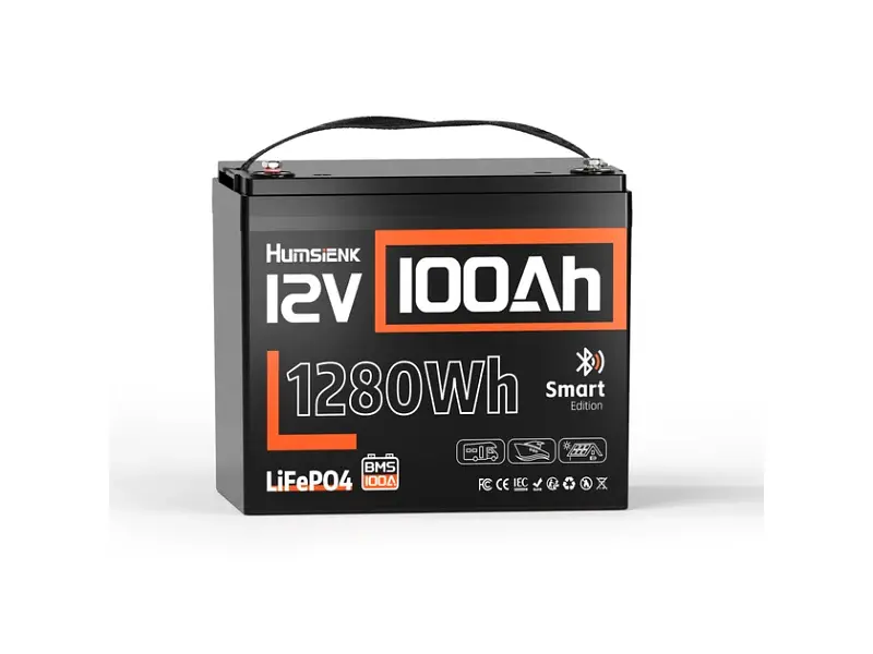 Акумулятор для ДБЖ/інвертора Humsienk 100Ah Bluetooth LiFePO4 12V (HS12V100AH100BT)