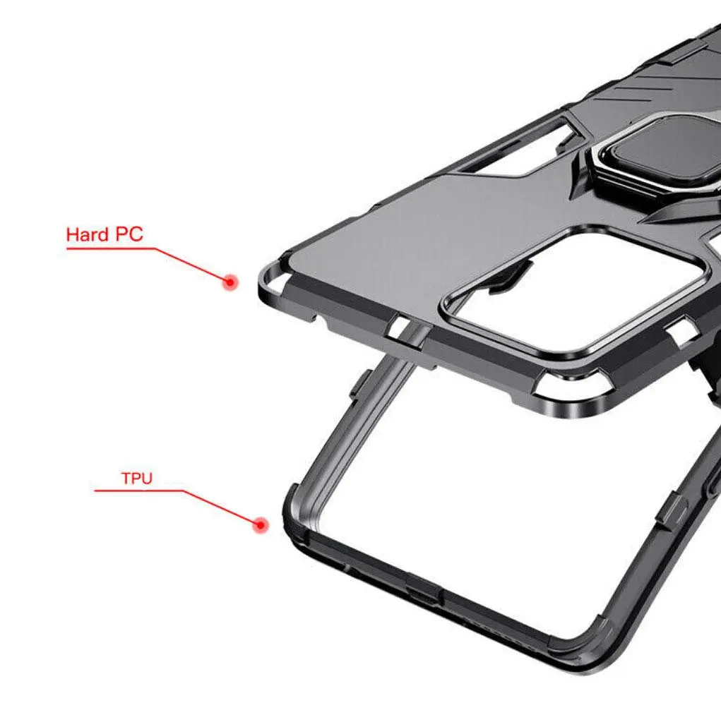 Чехол бампер Primolux Ring Armor для Xiaomi Redmi Note 12 4G Black - фото 8