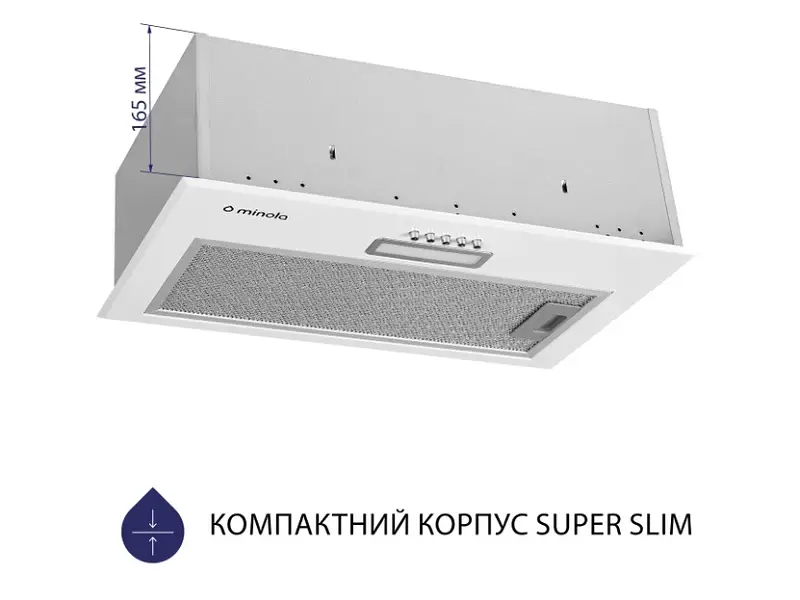 Витяжка Minola HBI 5214 WH 700 LED - фото 2