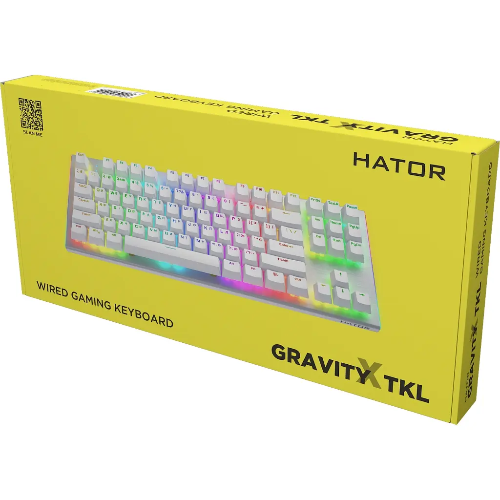 Клавиатура Hator Gravity X TKL Orange USB White (HTK551UA) - фото 10