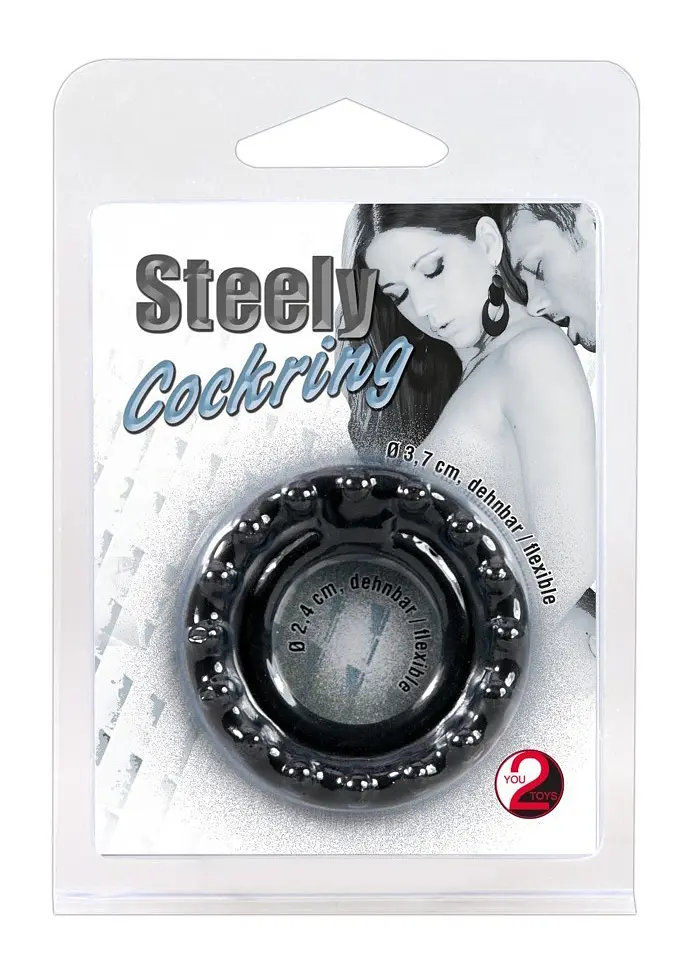 Ерекційне кільце You2Toys Steely Cockring 3.7 см чорний - фото 5