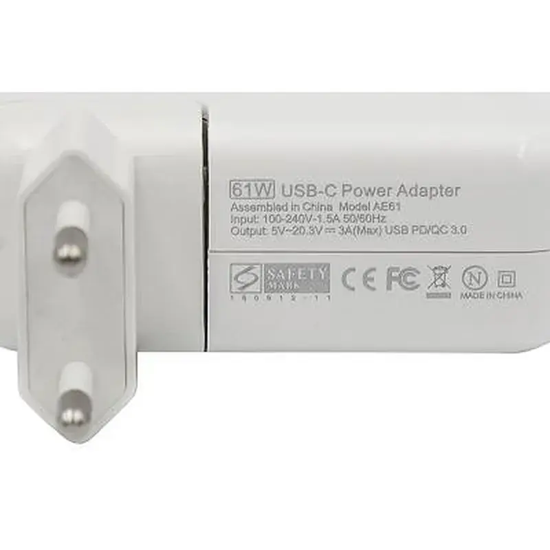Блок живлення до ноутбуку PowerPlant APPLE 220V, 20V 61W (USB Type-C) (AP61HCUSB) - фото 3