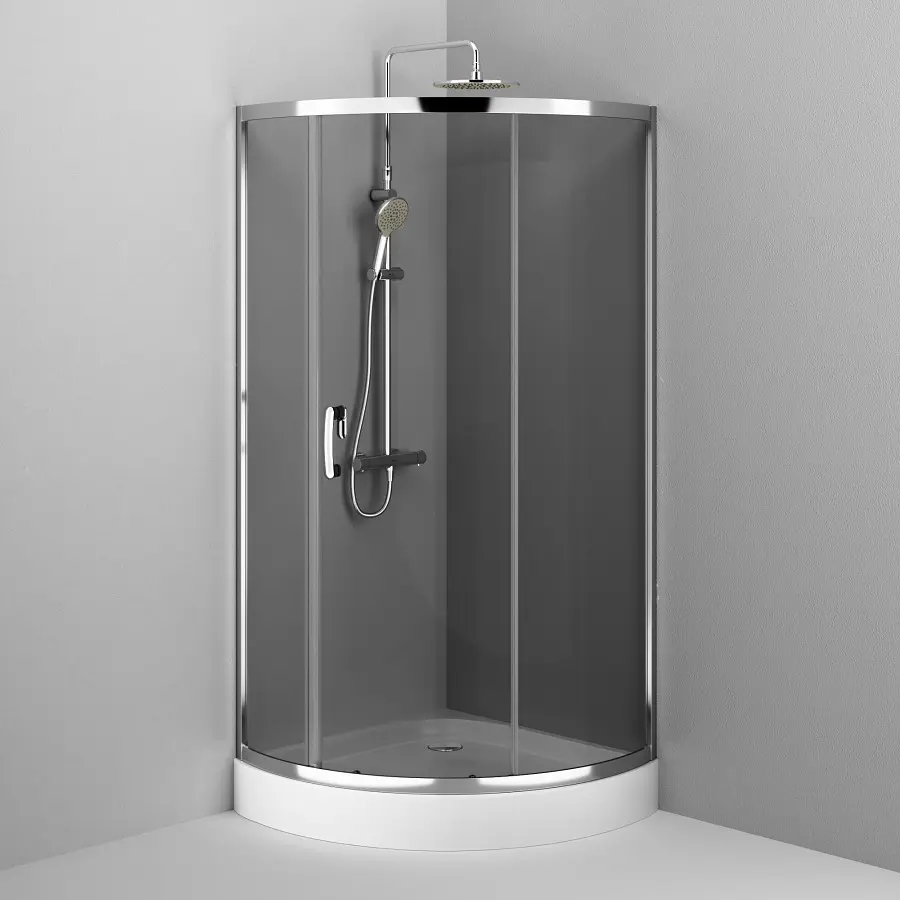Душова кабіна Am.Pm Like 90x90 см без піддону хром W83UG-315-090CG, Хром, Універсальна, прозорий, хром - фото 5