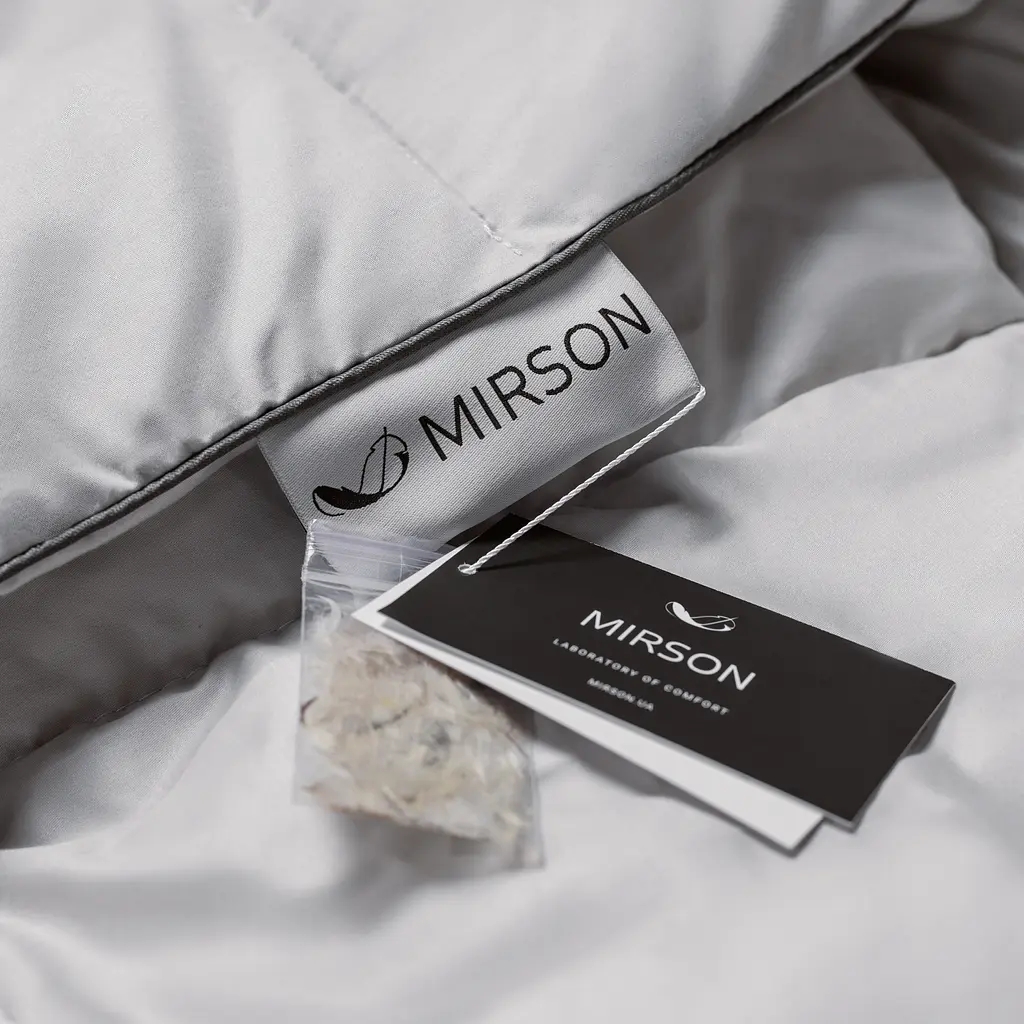 Ковдра пухова MirSon Silver Cloud Сатин-Преміум пухотримаючий Демі № 065, 172х205 см (2200009348778) - фото 18