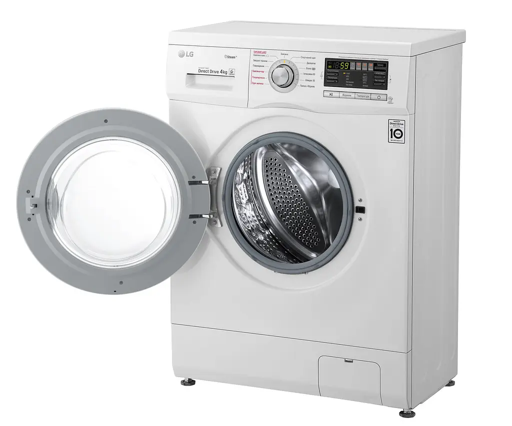 Пральна машина LG з фронтальним завантаженням F1096SDS3, 4кг, 1000, A++, Пар, глибина 36см, Дисплей, Інвертор, Білий (F1096SDS3) - фото 5