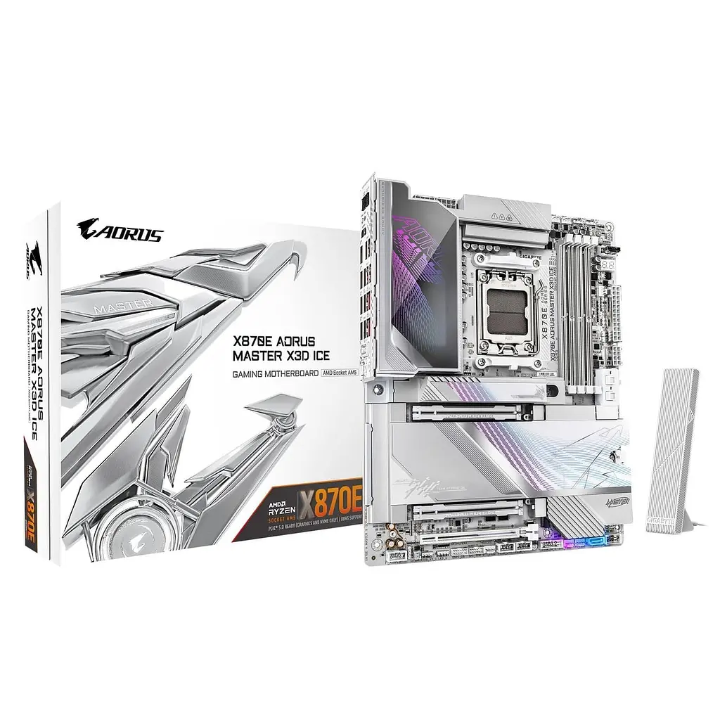 Материнська плата Gigabyte X870E AORUS MASTER X3D ICE (X870E AORUS MASTER X3D ICE) (Socket AM5, AMD X870E, ATX) - фото 5