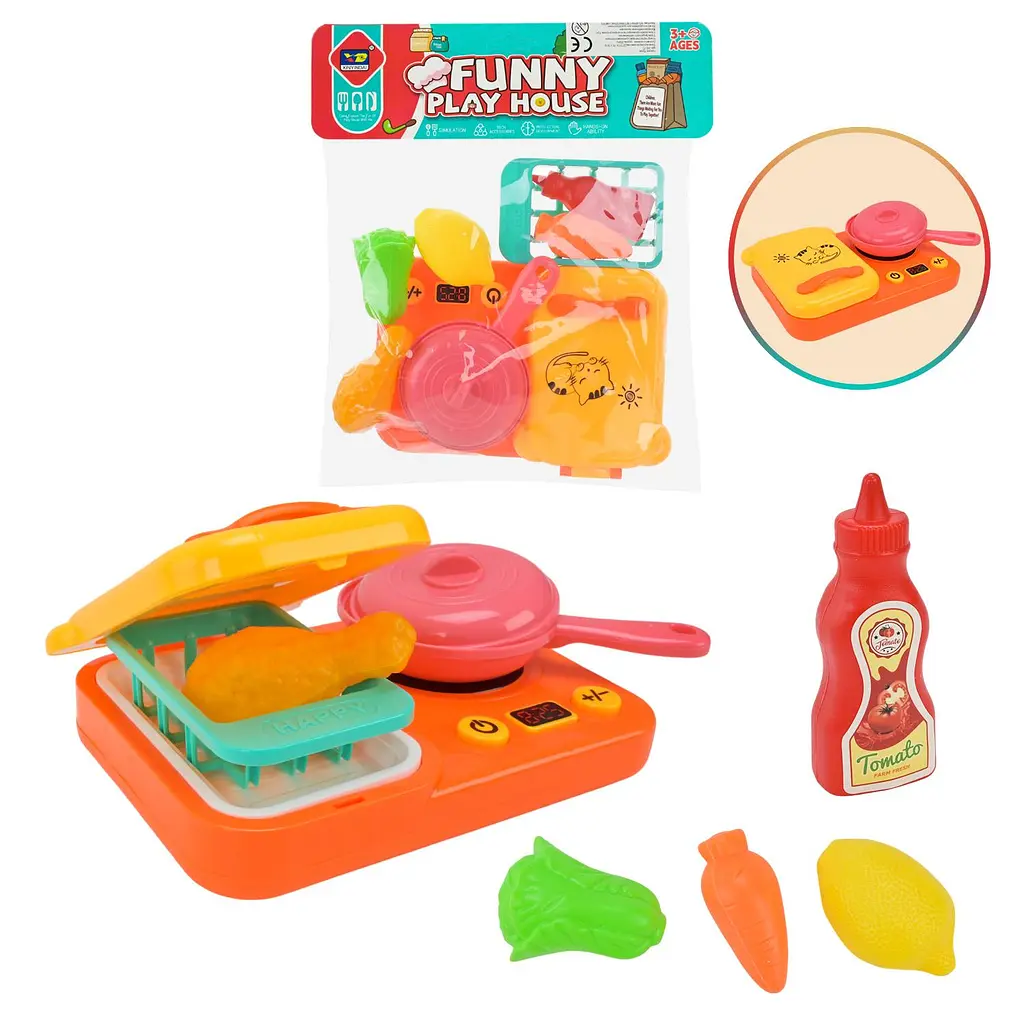 Ігровий кухонний набір плита з аксесуарами Funny play house (345-7C)