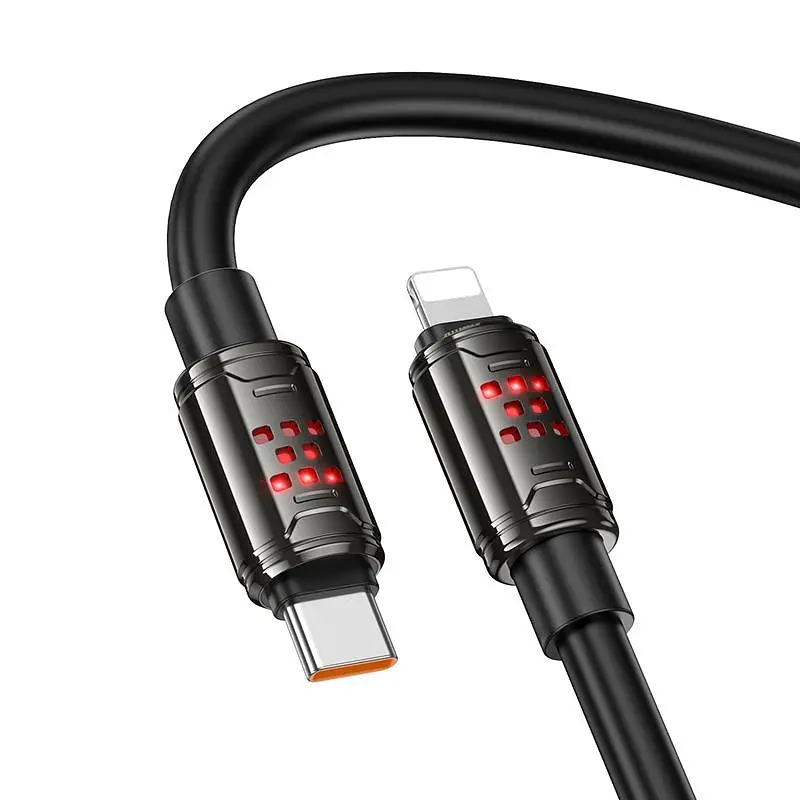 Дата кабель Hoco U143 Joy Type-C to Lightning 27W (1.2m) Black - фото 2