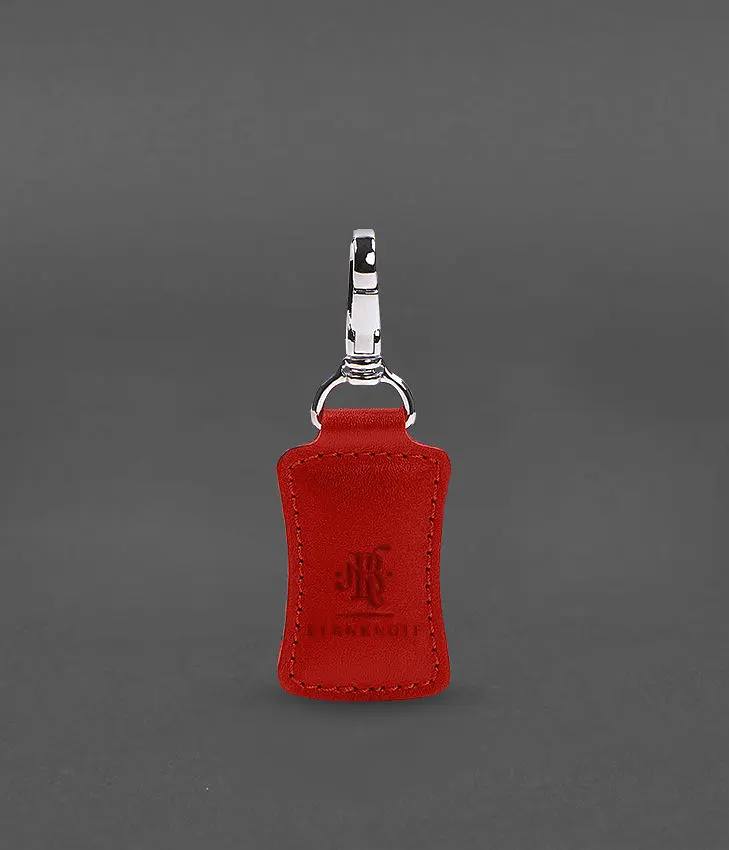 Шкіряний брелок Premium червоний - фото 2