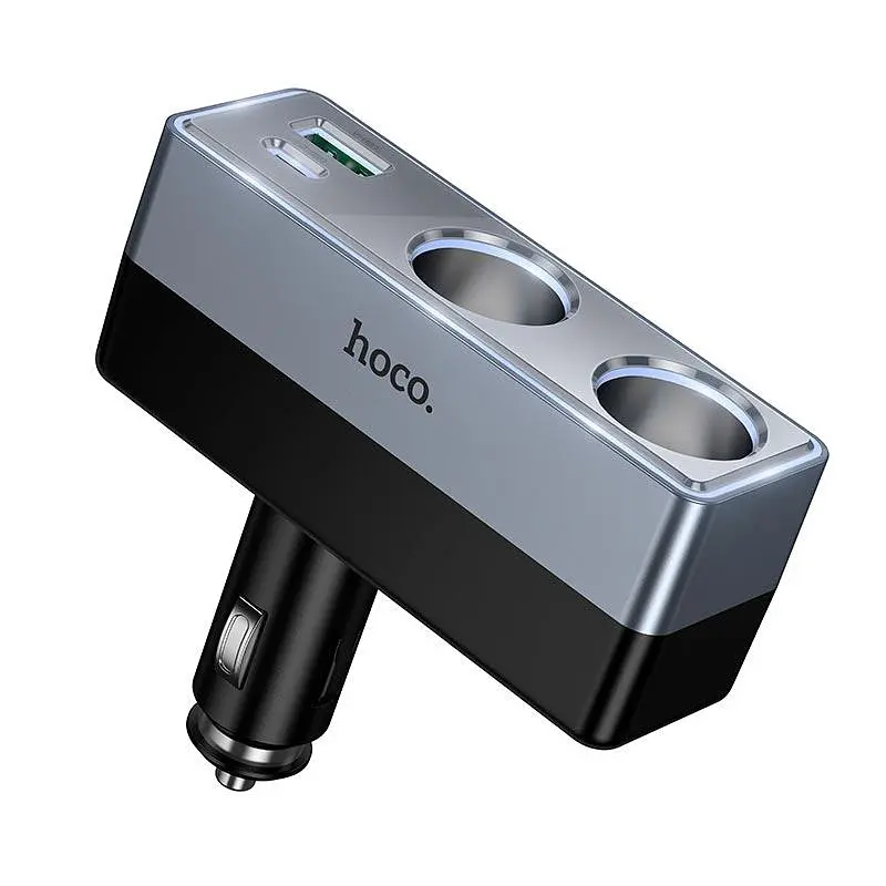 Адаптер автомобільний HOCO Smart dual cigarette lighter PD car charger Z65B | - фото 2