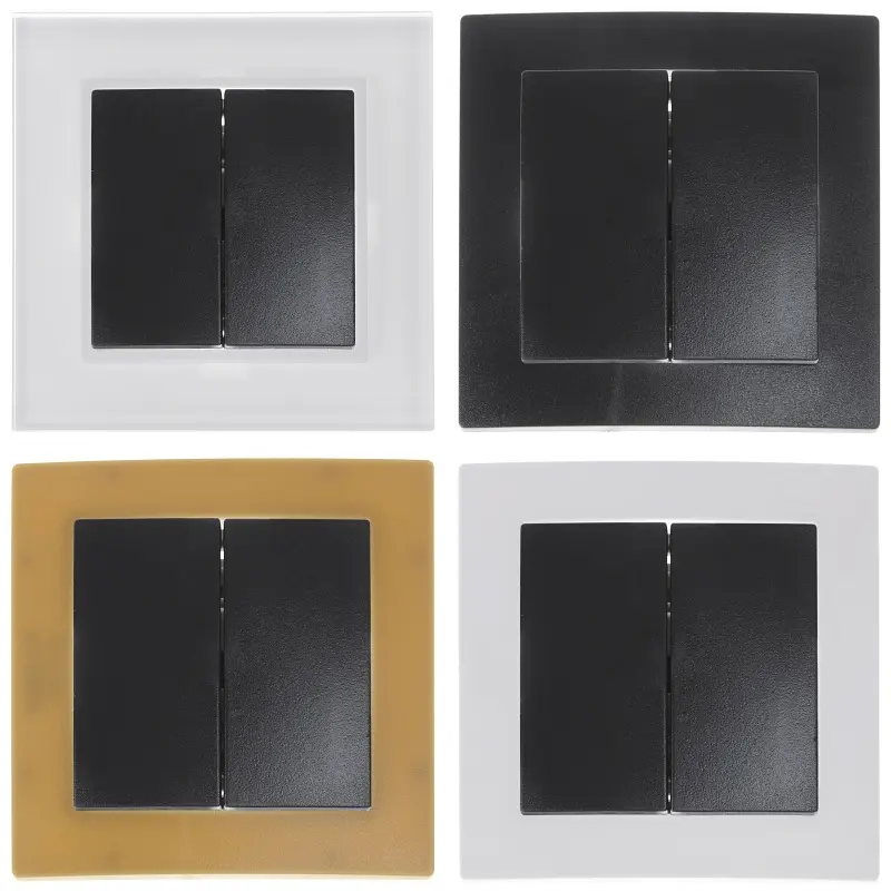 Вимикач Brille двоклавішний чорний NB-2V2 bk - фото 4