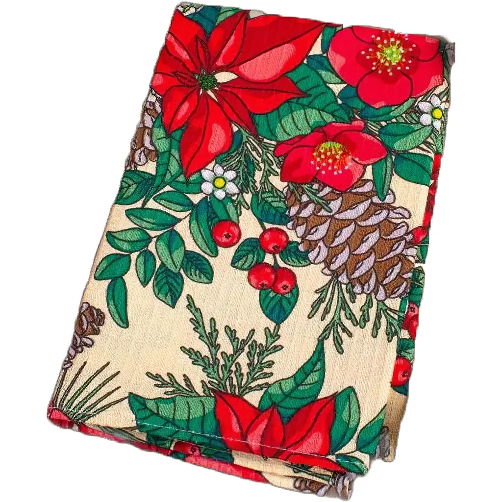 Рушник вафельний MirSon №513 Waffle Winter flowers 60х45 см (2200006739807)