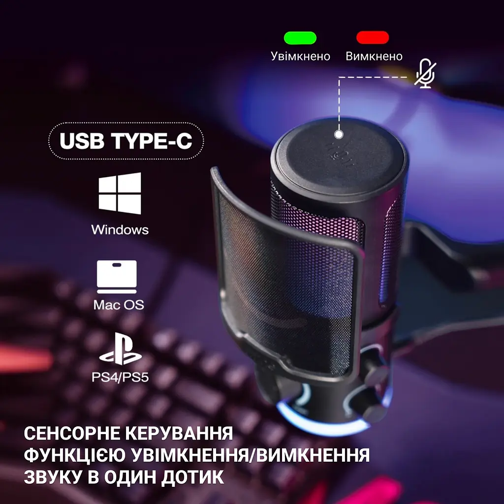 Микрофон Fifine Black конденсаторный USB (TAM6) - фото 8