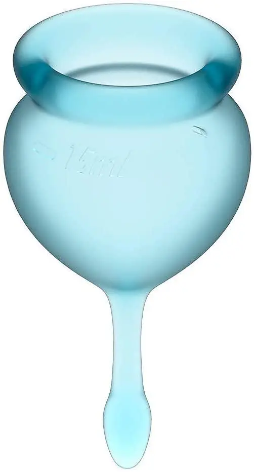 Менструальные чаши Satisfyer Feel Good Menstrual Cup light blue - фото 3