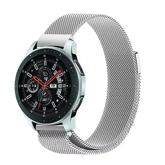 Універсальний ремінець DK Metal Milanesse Loop Magnetic Band для Huawei, Samsung, Xiaomi 22mm Silver [53825] - фото 4