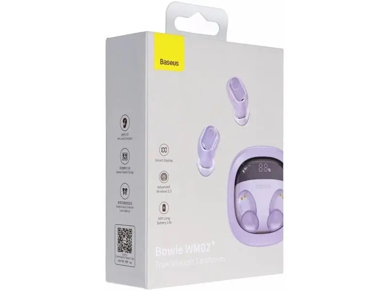 Навушники TWS BASEUS Bowie WM02+ Purple (NGTW280105) - фото 4