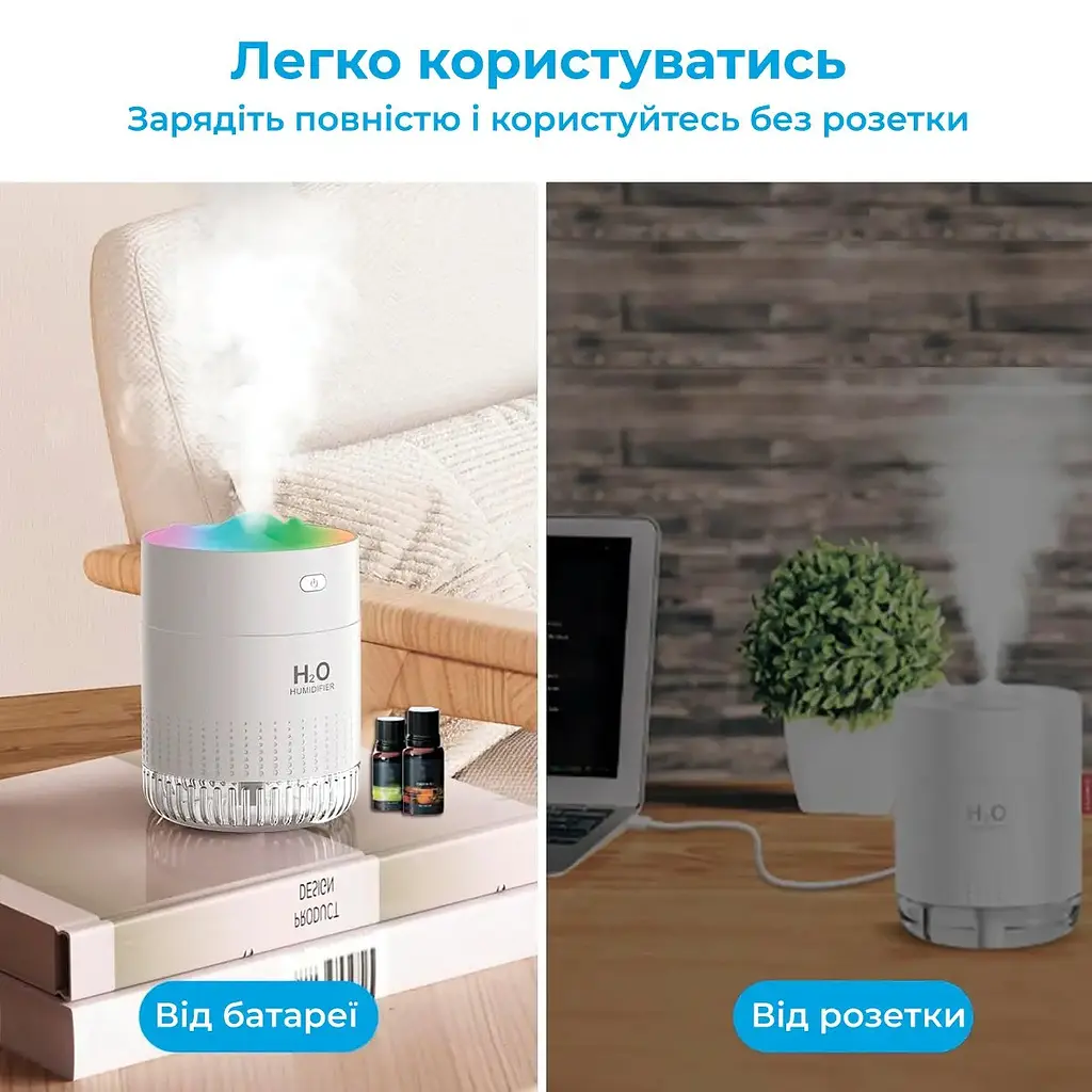 Увлажнитель воздуха Supretto с подсветкой Снежные горы 350 мл от USB 90650001 - фото 3