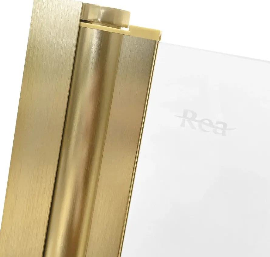 Шторка для ванни Rea Agat-2 80 brushed gold складана REA-W2500, Універсальна, прозорий, золотий - фото 5