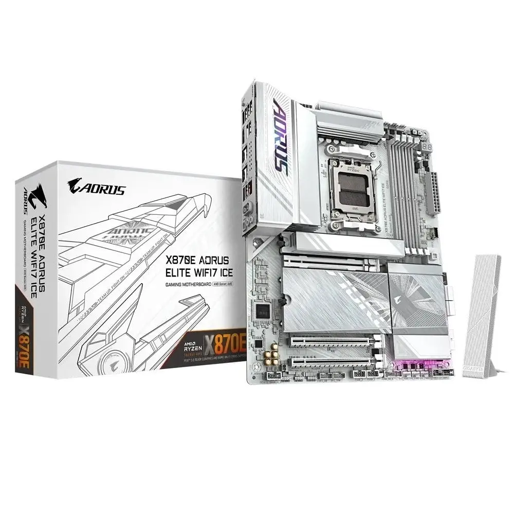 Материнська плата Gigabyte X870E Aorus Elite WiFi7 Ice Socket AM5