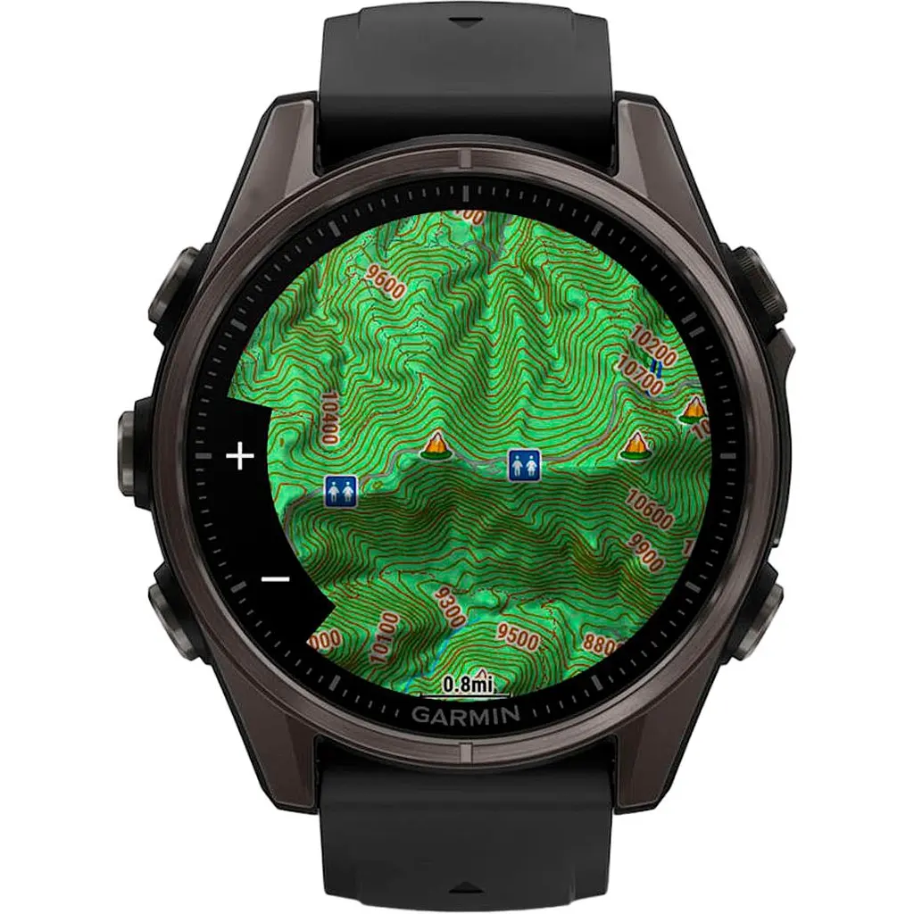 Смарт-годинник Garmin Fenix 8 AMOLED Sapphire 43mm Carbon Gray DLC Titanium with Black/Pebble Gray Silicone Band (010-02903-21) [115064] - фото 8