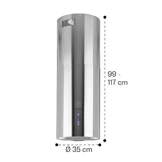 Островная вытяжка Klarstein Beretta Ø35см 650м³/ч (10033717) - фото 7