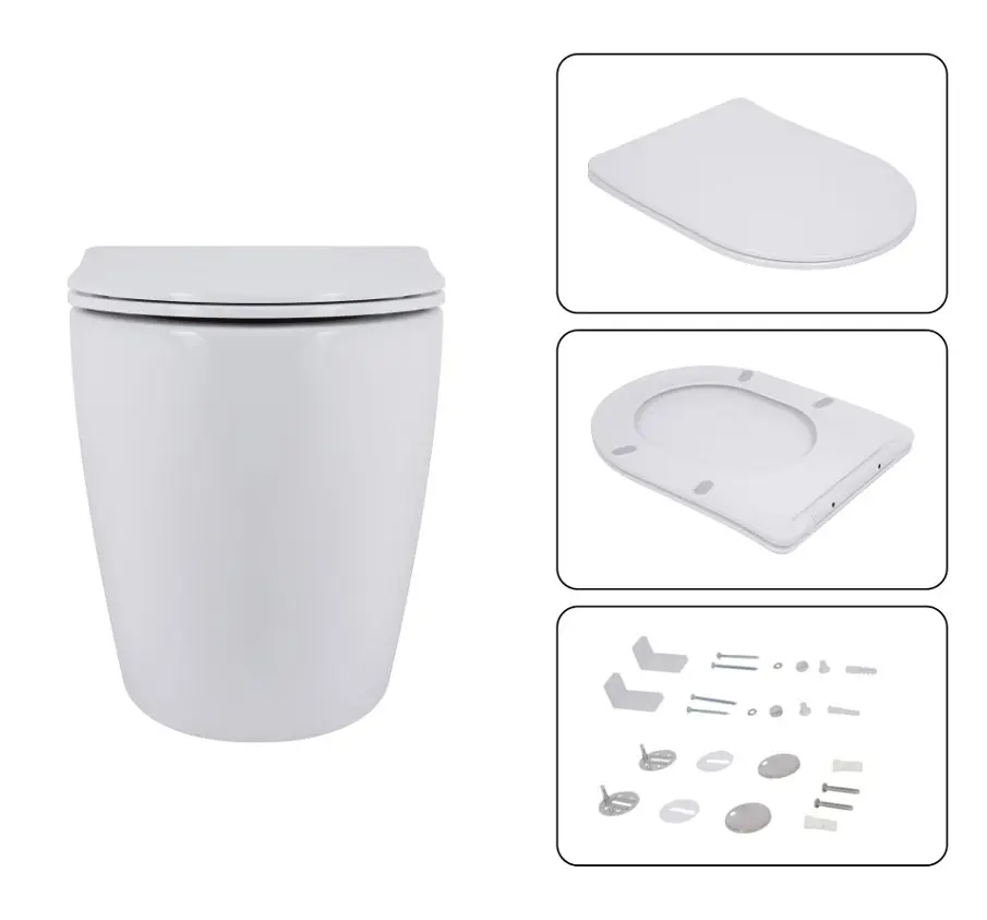 Набір Q-tap Nest 4 в 1 підвісний унітаз Robin Ultra Quiet 520x365x365 + комплект інсталяції QT13332381AW47503 - фото 6