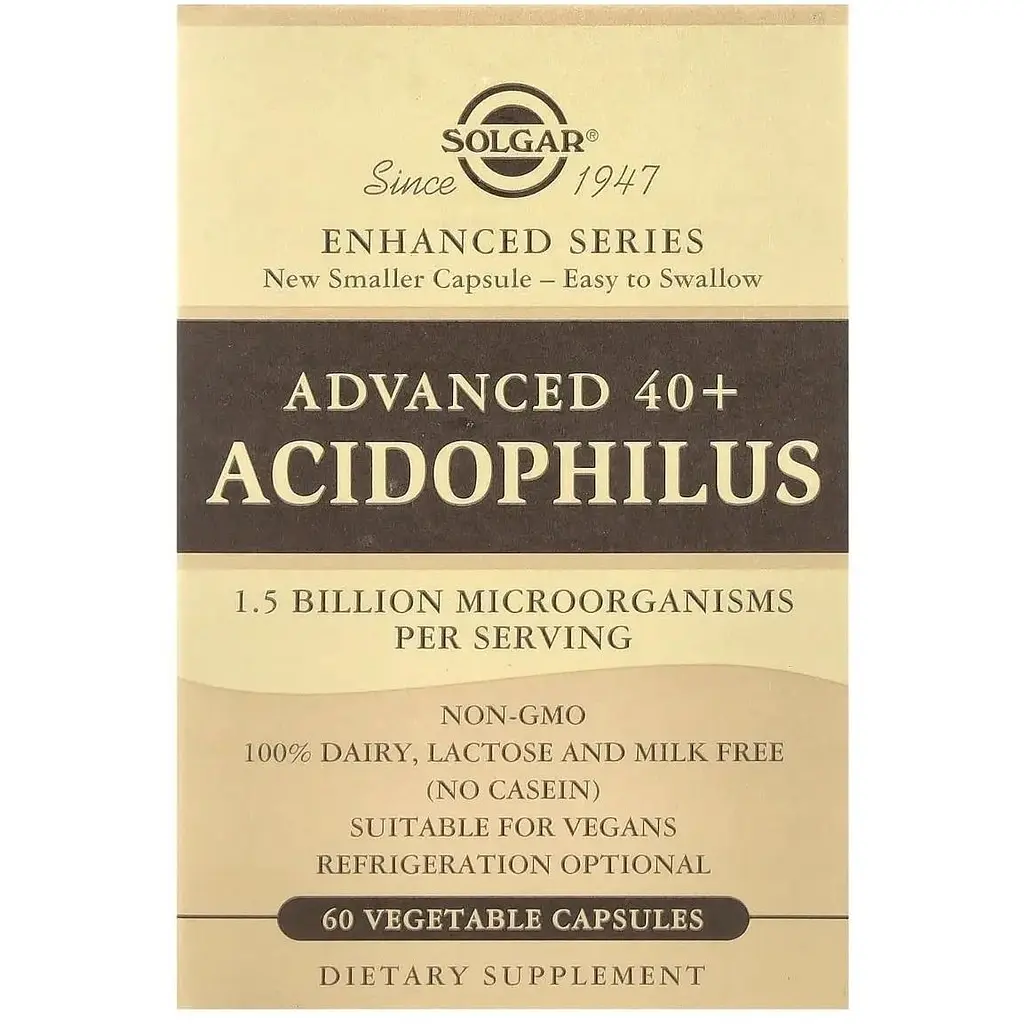 Пробіотики Solgar Advanced 40+ Acidophilus 60 капсул - фото 3
