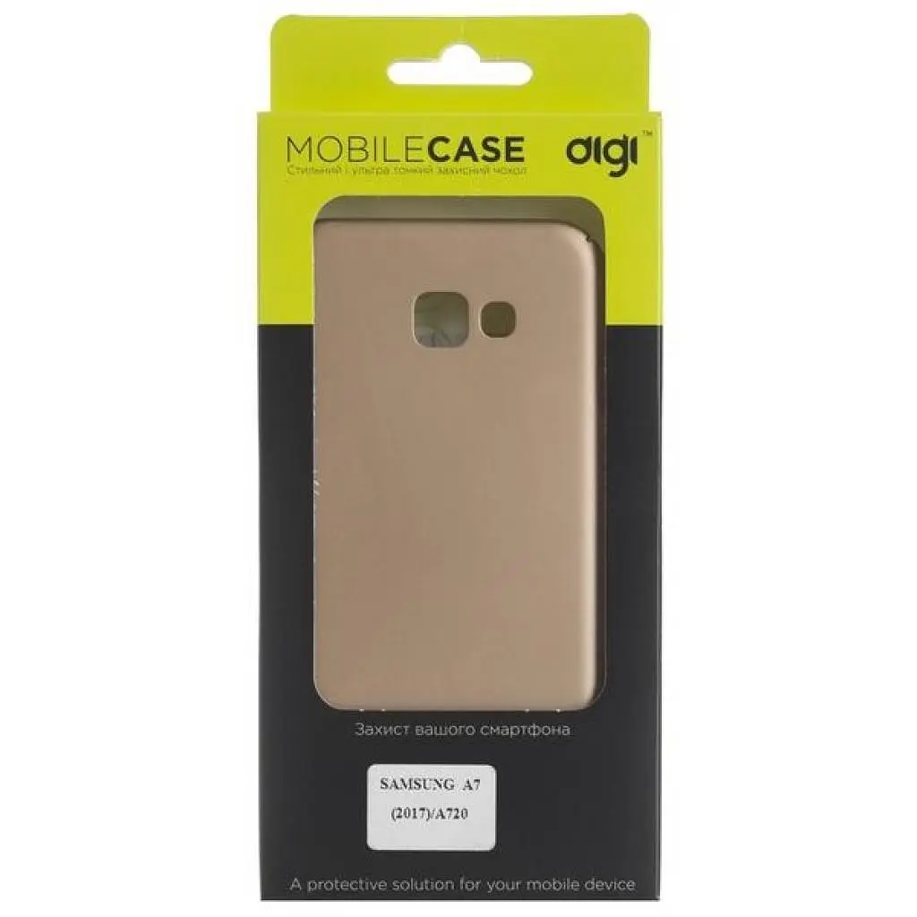 Чохол до мобільного телефона Digi для SAMSUNG A7 (2017)/A720 - Soft touch PC (Gold) (6330590) - фото 3