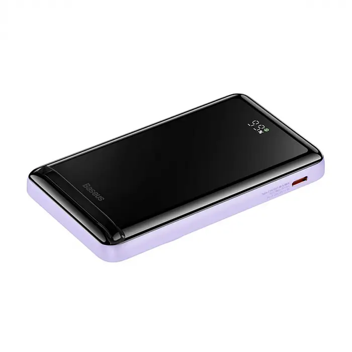 Портативна батарея Baseus Magnetic Bracket Wireless Fast Charge Power Bank 10000 mAh 20W PPCX000005 Purple - фото 4