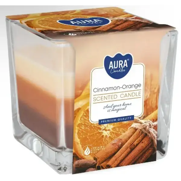 Свічка з ароматом Bispol snk80-159 8х8х8см h-32см Cinnamon-Orange - фото 2