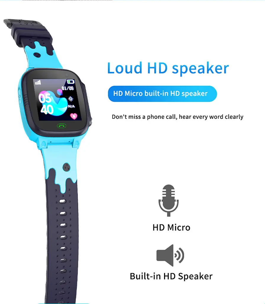 Наручные смарт-часы детские Q15 с функцией звонка, 4G и GPS Blue (16418) - фото 2