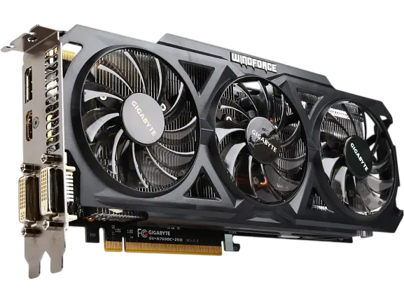Видеокарта GeForce GTX 760 2GB Gigabyte WindForce OC rev.2.0 (GV-N760OC-2GD) Б/У - фото 2