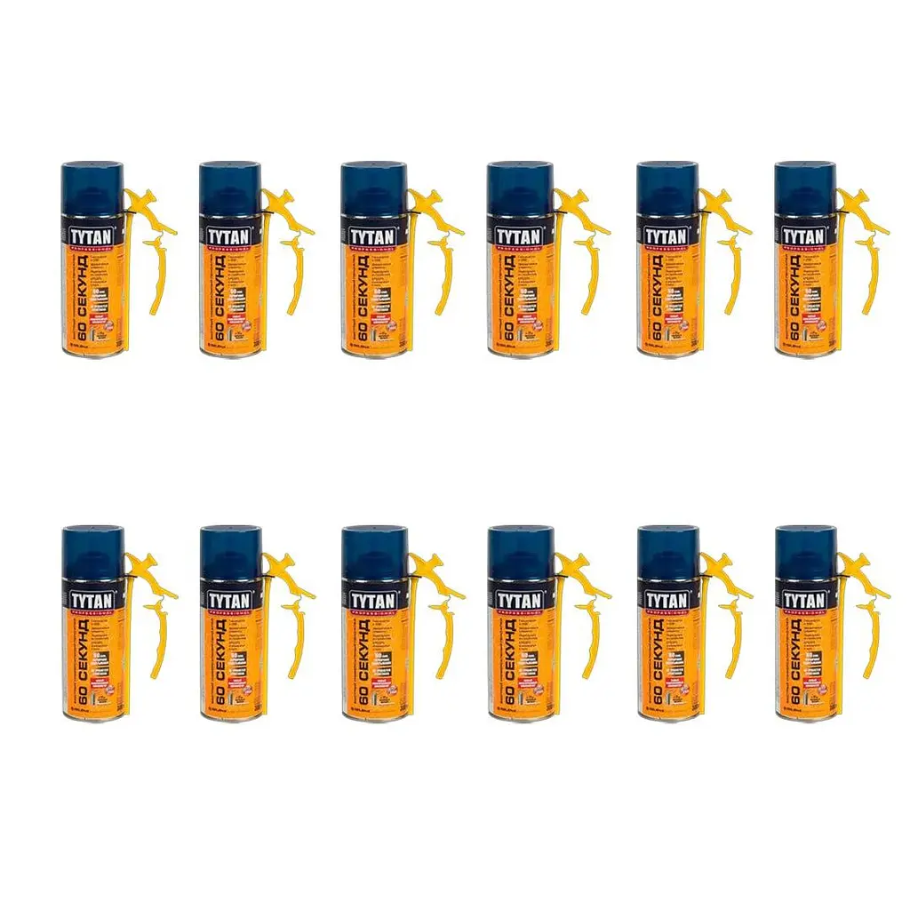 Піна-клей монтажна Tytan Professional 60 секунд 3.6 л (12 шт. x 300 мл) - фото 2