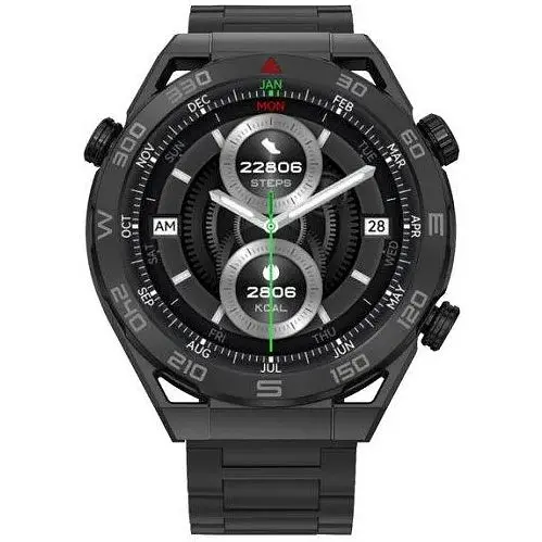 Чоловічий наручний розумний годинник Smart Ultramate з GPS Black - фото 2