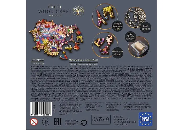 Пазл Trefl деревянный фигурный Волшебный мир 500+1 эл. (20156) - фото 6