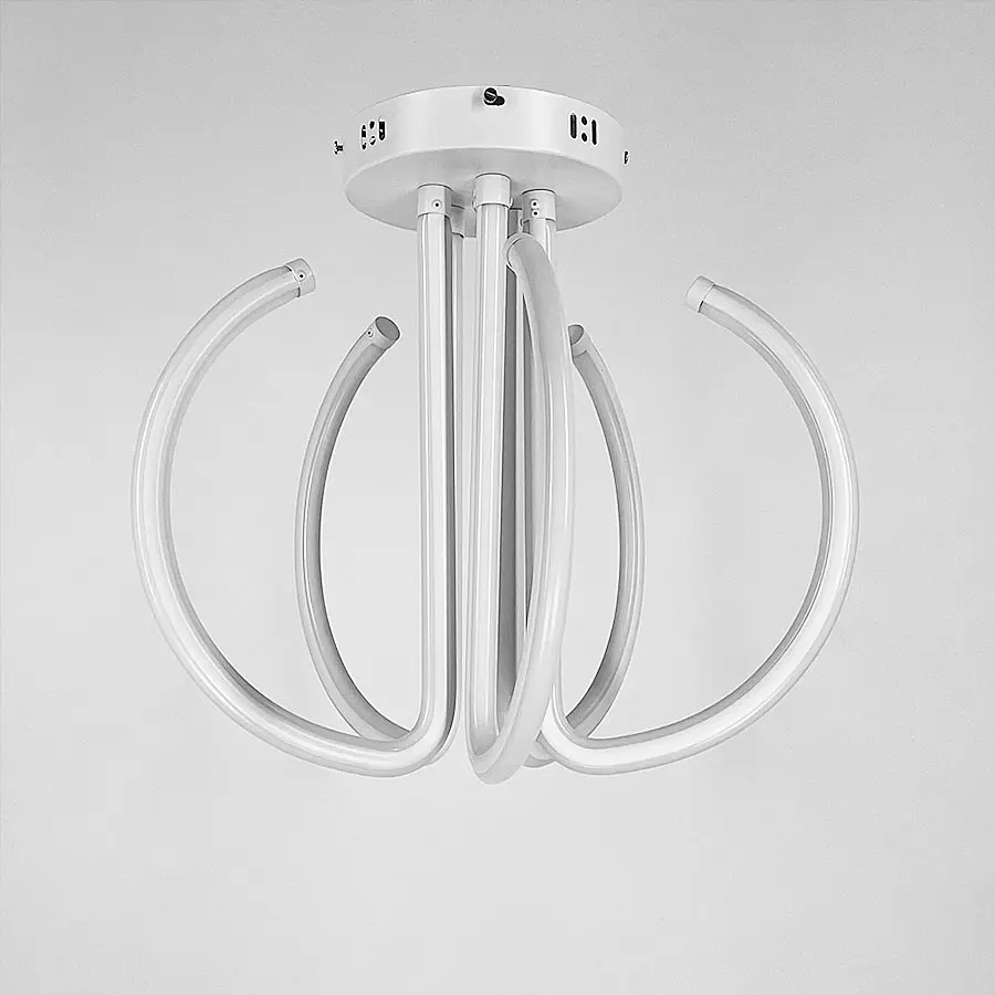 Потолочная белая LED люстра на пять завитков Ст. 9979/5 | Line F - фото 2