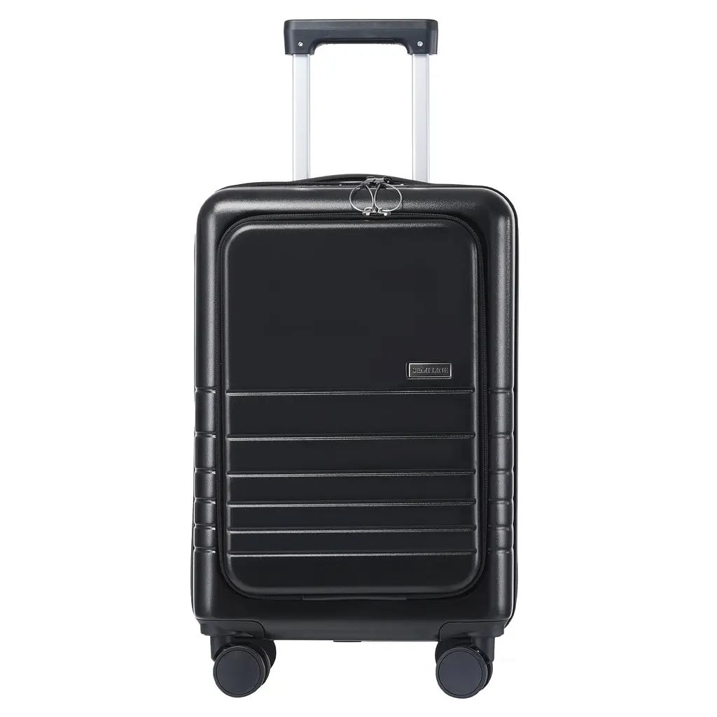 Валіза Semi Line 20 дюймів (S) T5964-2, ABS, з USB-зарядкою та відділенням для ноутбука, ручна поклажа, чорний - фото 2