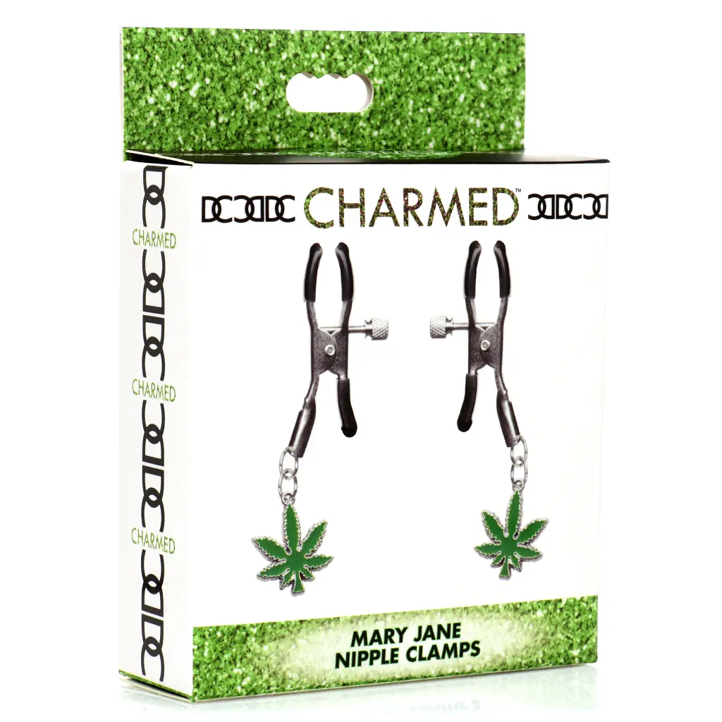 Затискачі для сосків Charmed Mary Jane Nipple Clamps, 8,8 см, зелений - фото 4