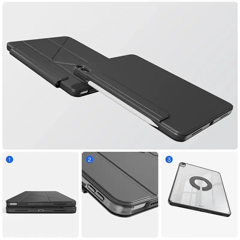 Чохол-книжка BeCover Ultra Slim Origami Flex для Apple iPad Air 13 (2024/2025) Чорний (712980) - фото 3