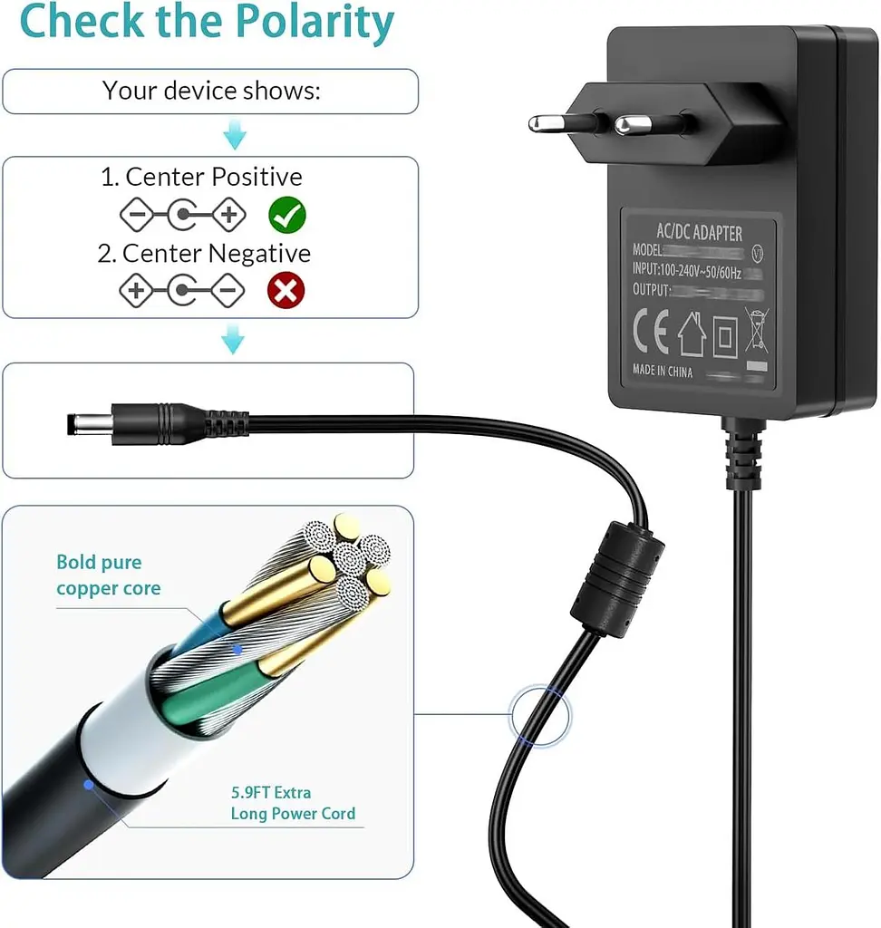 Адаптер живлення 12V 2A для WiFi роутерів Netgear, Linksys, Asus - фото 8