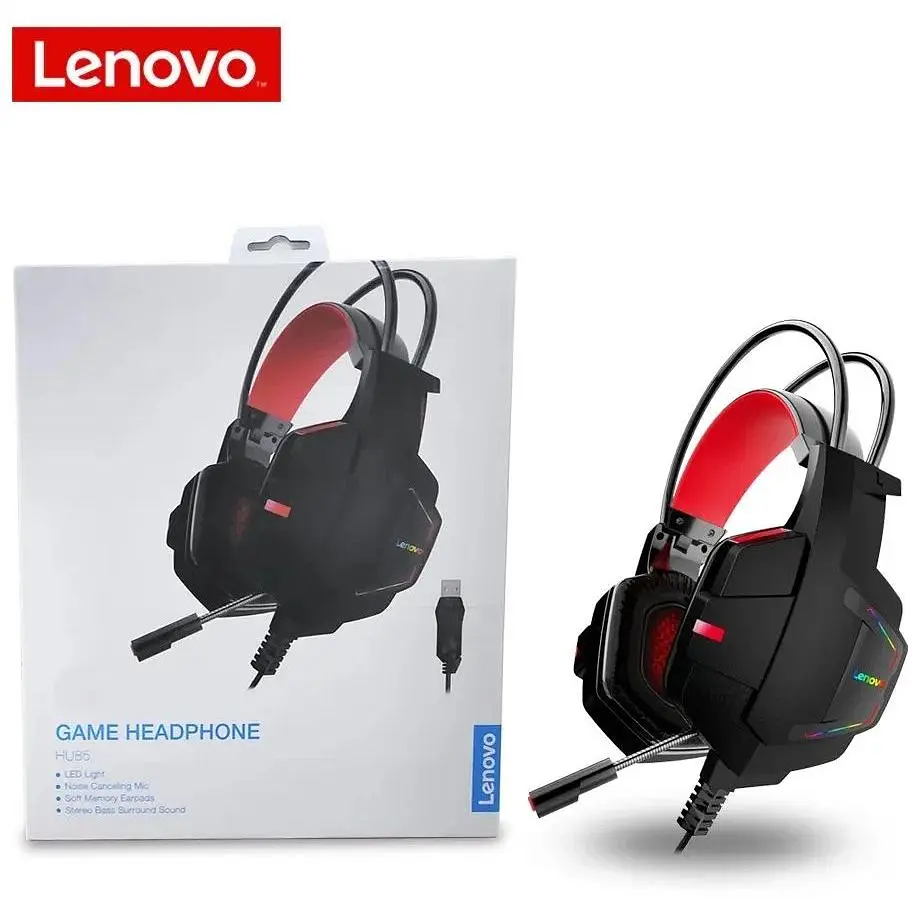Игровые наушники Lenovo HU85 накладные полноразмерные с микрофоном - фото 8