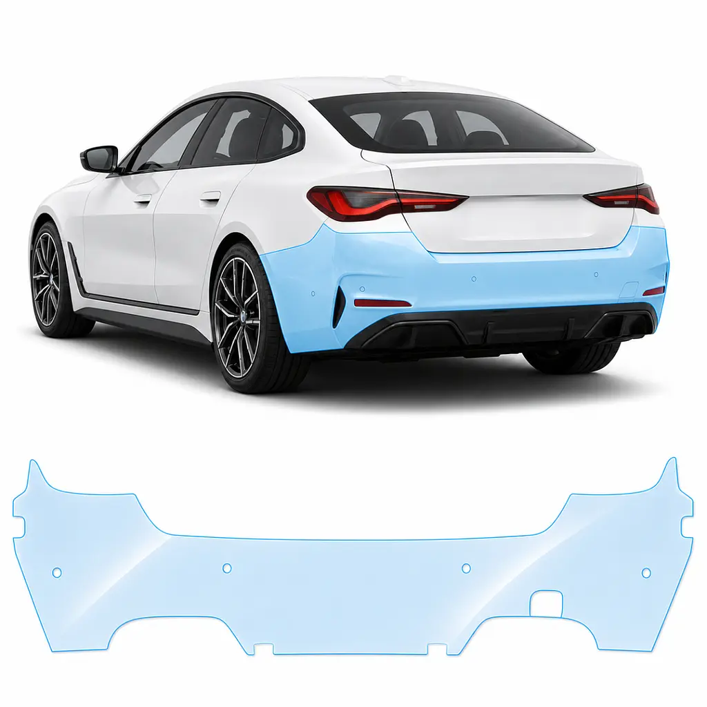 Антигравійна захисна бронеплівка за лекалами для BMW i4 G26 2021- задній бампер