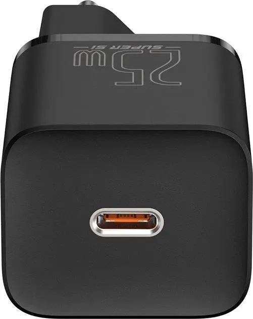 Сетевое зарядное устройство Baseus Super Si Quick Charger with Mini Cable Type-C to Type-C 3A 25W EU Sets Черный - фото 2