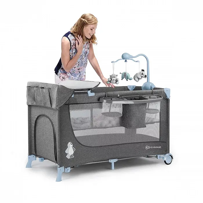 Ліжечко-манеж Kiderkraft Joy Blue - фото 9
