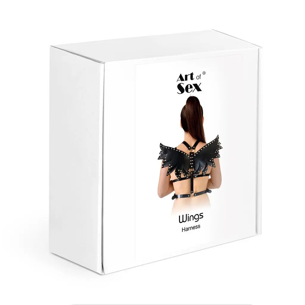 Жіноча портупея Art of Sex - Wings червона L-2XL, екошкіра - фото 5