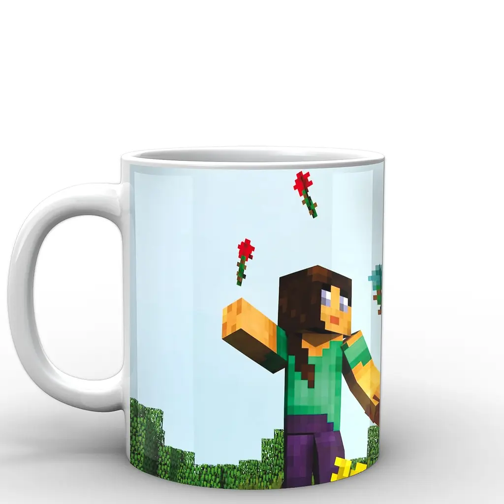 Кухоль GeekLand Minecraft Майнкрафт постер MС.02.032 330 мл білий - фото 2