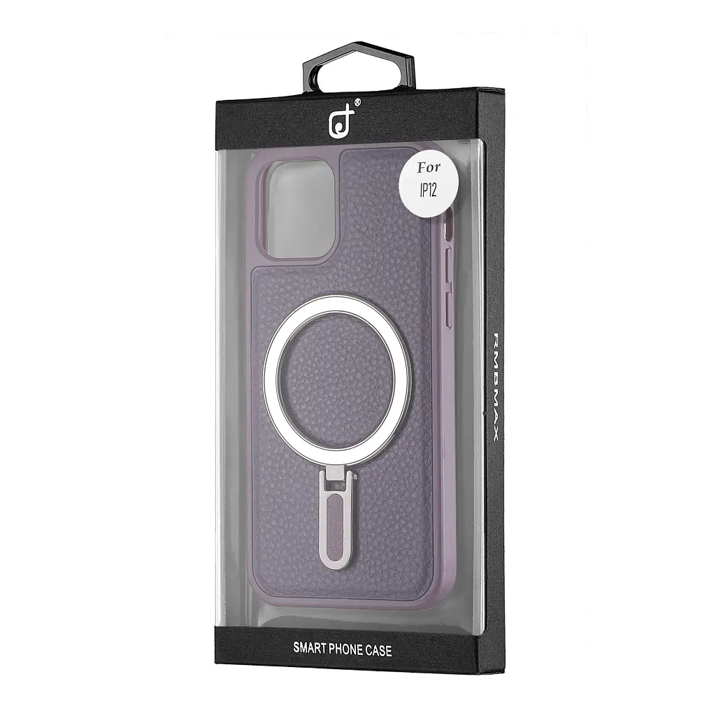 Чохол Jinduka Leather Ringo iPhone 12 Purple - фото 2