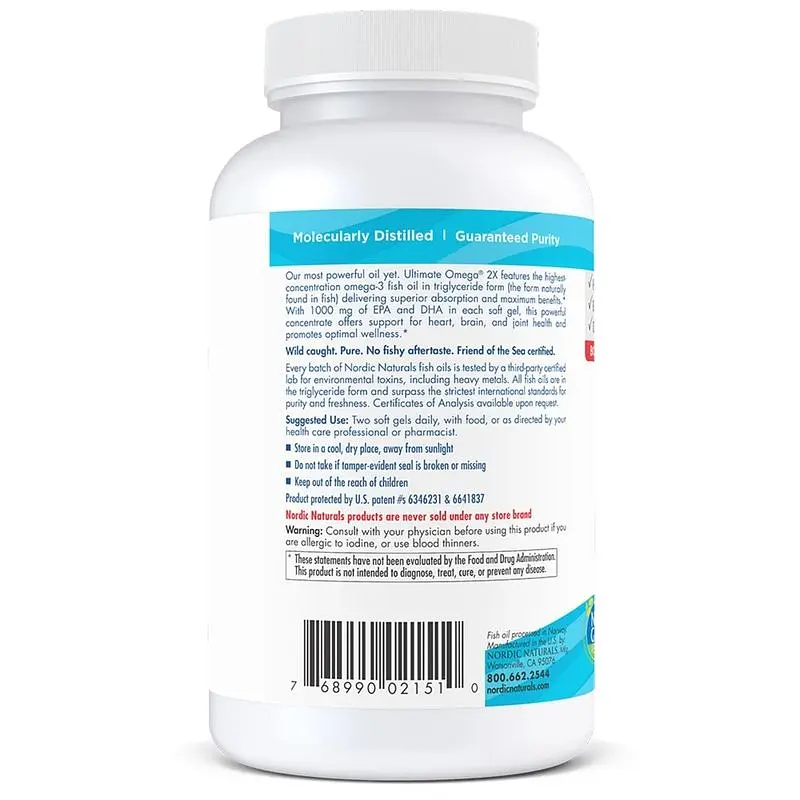 Жирні кислоти Nordic Naturals Ultimate Omega 2X, 90 капсул - фото 3