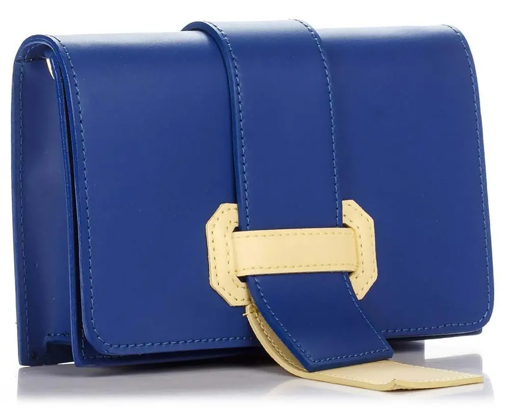 Шкіряний клатч Genuine Leather Синій - фото 3
