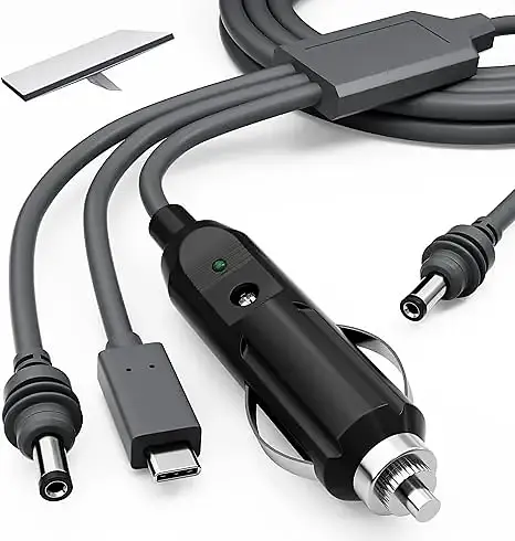 Автомобільний кабель живлення для Starlink Mini комплект 3в1 DC Type-C та прикурювач 3м (19227) - фото 2